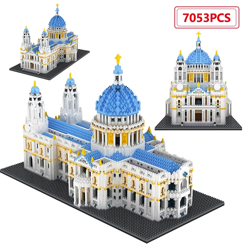 7053 Pcs City Mini St Paul Cathedral Architecture Building Blocks Famous Castle Moc Bricks Educational Gifts Toys For Children - CADA BRICKS®