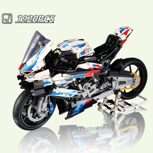 W magazynie 1920 szt. Techniczne wyścigi motocyklowe 1000 RR klocki klocki zabawki urodziny boże narodzenie prezenty dla dzieci