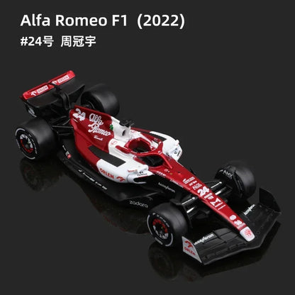 Skala 1:43 2022 Alfa Romeo F1 Team ORLEN C42 Techniczny samochód wyścigowy Klocki konstrukcyjne Model pojazdu Formuły 1 Klocki konstrukcyjne Zabawki na prezenty