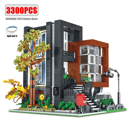 MOC-107015 Kreatywny ekspert „HEA-ON-JEA” Willa modułowa architektura miejska klocki model widok ulicy zestawy zabawka dla dzieci prezent dla chłopców