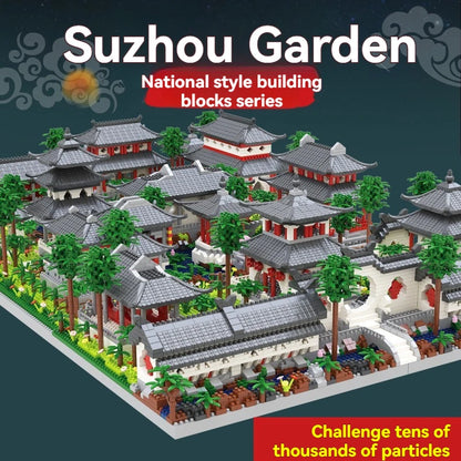 Mini Chinese Famous Architecture Micro Diamond Block China Classic Suzhou Garden 3in1 Building Brick Toy Model For Gift
