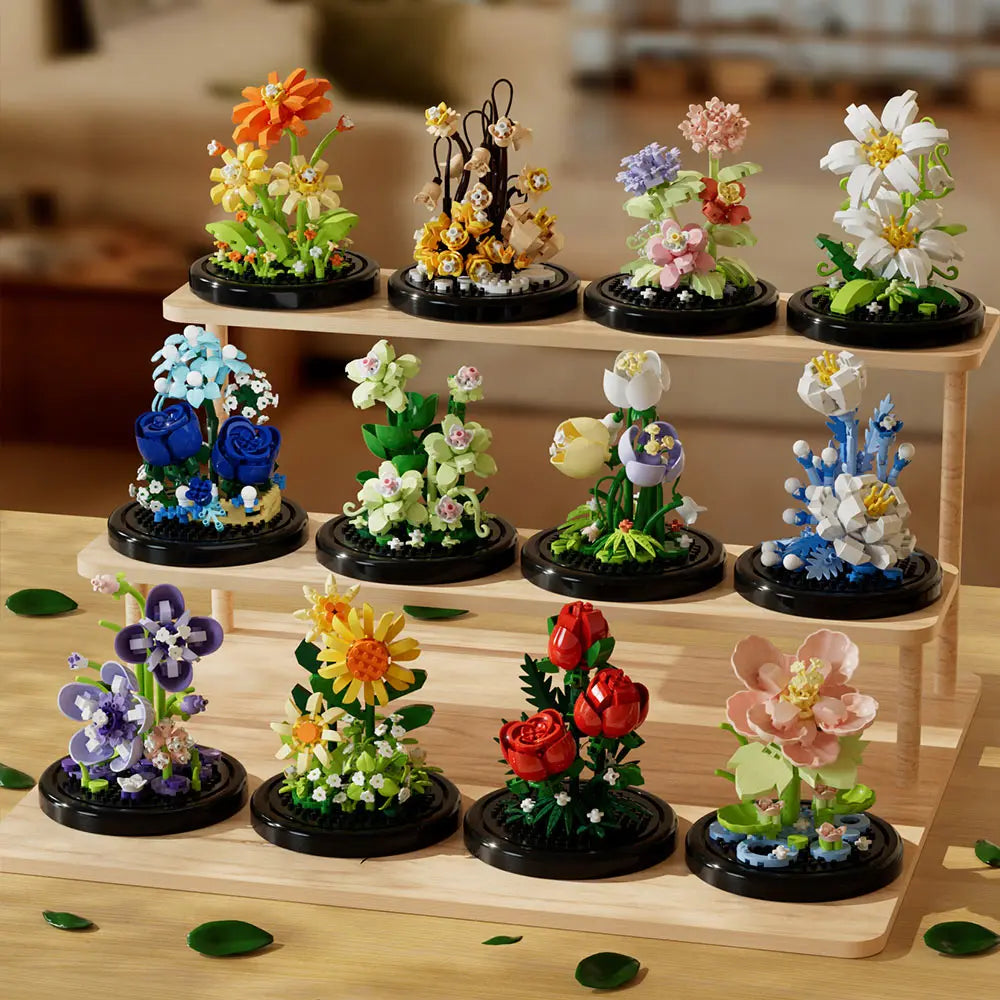 Diy Micro Flower Building Blocks Mini Bricks Particles Eternal Life Flowers Home Decoration Assembling Puzzle Toy Christmas Gift - CADA BRICKS®