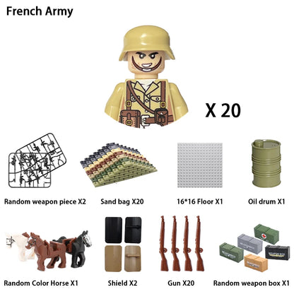 Military Building Blocks, Figures, Action Figures, Toys, Mini Dolls, Soldier Characters, Children's Toys, National Army Phalanx - CADA BRICKS®