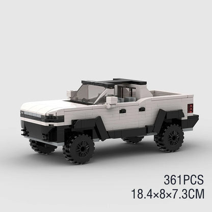 City Truck Vehicle Pickup Heavy Cargo Transport Model Building Blocks Machinery Shop Van Creative Carriage Harvester Car Kid Toy - CADA BRICKS®