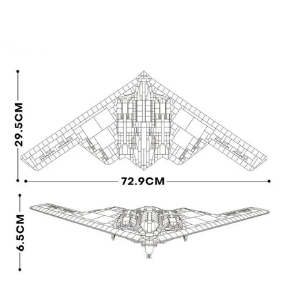 Military Technical B2 Ghost Stealth Ghost Bomber Fighter Building Blocks World War WW2 Specia Missile Model Bricks Kid Toys Boys