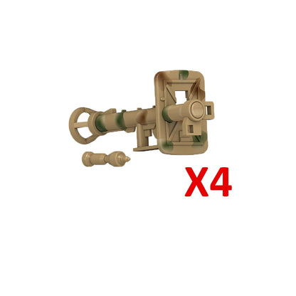 WW2 Military German Weapon Building Blocks Soliders Action Figures Anti Tank Rocket Launch Iron Fist 60 MOC Toys Bricks N6001