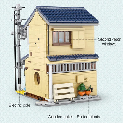 With Packaging BOX LED City Japanese Tea Shop House Architecture Building Blocks Friends Shop Figures Bricks Toys for Kid Gifts - CADA BRICKS®