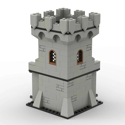 Medieval Castle Tower Building Blocks DIY Ancient City Wall Fortress Model Historical Architecture Kits for Children Adults