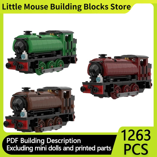 Popular Anime Train Model MOC Building Bricks 0-6-0ST Tank Engine Modular Technology Gifts Holiday Assemble Children Toys Suit