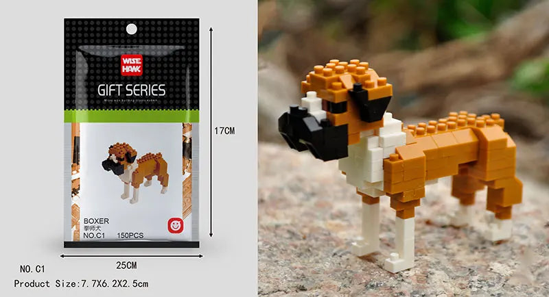 Mini Building Blocks 3D Animal  Diamond Model Micro Bricks Dog Cat Bird Moose Wolf Panda Macaw Toys For Children Birthday Gifts - CADA BRICKS®