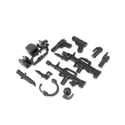 Military Weapons Guns Mortar Special Forces Police SWAT Gangster Jeeps Off-Road Armored Vehicle Model Soldier Building Block Toy