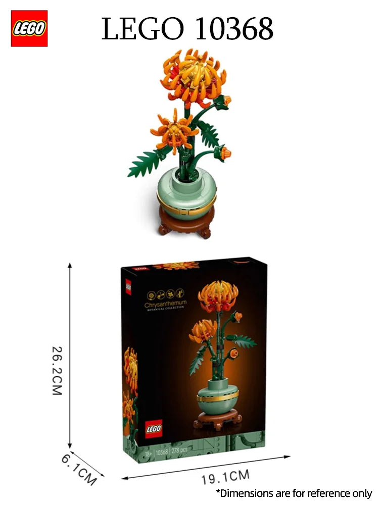 LEGO 10368 Icons Chrysanthemum Flower Decor, Creative Building Set for Adults,Floral Display from The Botanical Collection