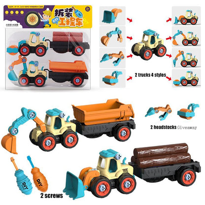 Screw Helicopter Take Apart Vehicle Toy DIY Construction Truck Toys Farm Toy Build Car for Boy Kid Building Blocks Gift for kids