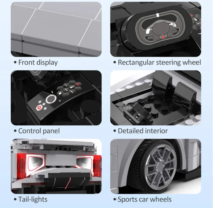 Cada RC APP Dálkové ovládání Lotus Sports Car Stavební bloky Město RC Vozidlo Závodní auto Cihly Dárky Hračky pro chlapce Dárky pro děti