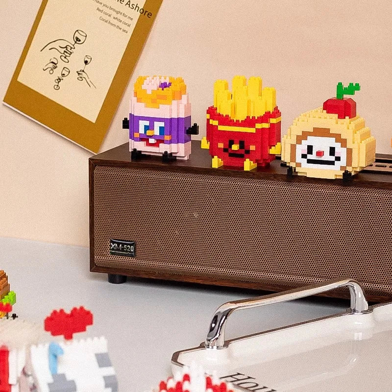 Food styling, mini building block toys, fruit stacking, desktop decoration, collection, collage, cute models, Christmas gifts - CADA BRICKS®