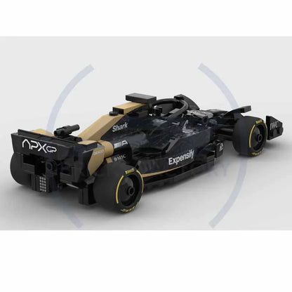 MOC-223044 KICK SAUBER APXGP F1 Racing Building Blocks – 314PCS Checkered Car with Stickers