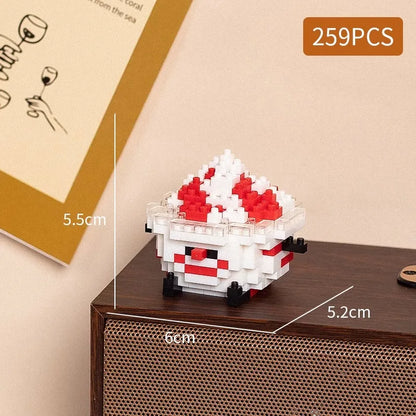 Food styling, mini building block toys, fruit stacking, desktop decoration, collection, collage, cute models, Christmas gifts - CADA BRICKS®