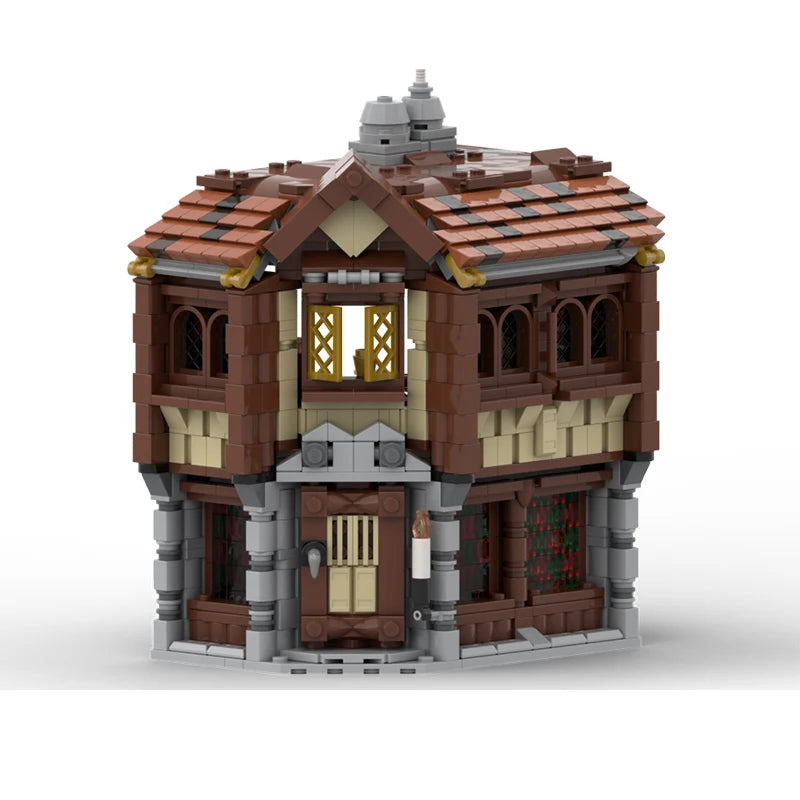 Spot Small Particle MOC-162199 Medieval Tavern Architecture Series Puzzle DIY Creative Toy Ornament Gift