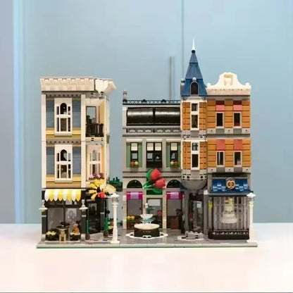 Creatoring Expert Brick Bank Detective's Assembly Square Model MOC Street View  Building Blocks Toys 10255 10251 10211 10185 - CADA BRICKS®