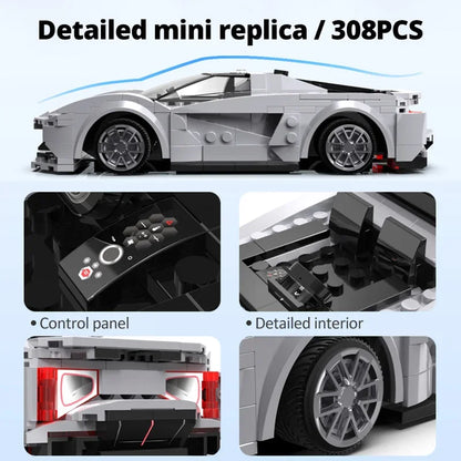Cada RC APP Dálkové ovládání Lotus Sports Car Stavební bloky Město RC Vozidlo Závodní auto Cihly Dárky Hračky pro chlapce Dárky pro děti