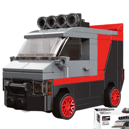 DIY Samochód wyścigowy Autobus Pojazd inżynieryjny Karetka Model z napędem pull-back Klocki Klocki Zabawki dla dzieci Chłopcy Kompatybilne z Lego