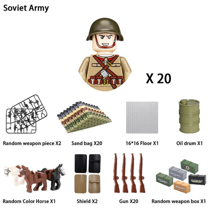 Military Building Blocks, Figures, Action Figures, Toys, Mini Dolls, Soldier Characters, Children's Toys, National Army Phalanx - CADA BRICKS®