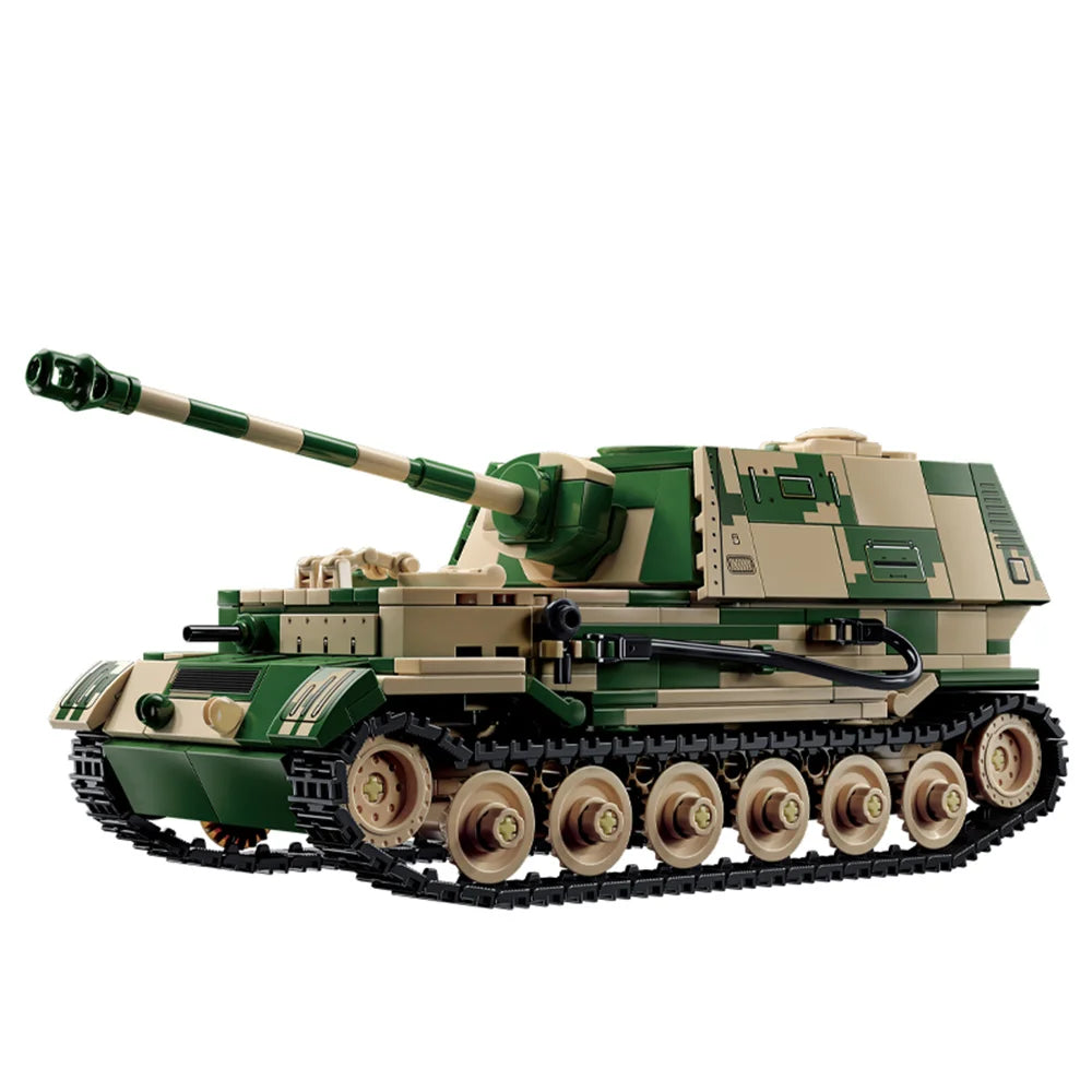 World War 2 WW2 Army Military Soldiers SWAT Leopard 2A7 Main Battle Tank Assemble Building Blocks Bricks Children's Toys Gift - CADA BRICKS®