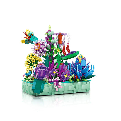 Idea Botanical Garden Pandora Flower Potted Plant Bouquet with Light Building Block Set Toys for Girl's gifts or Home Deco