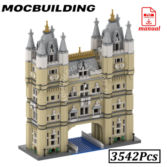 Tower Bridge Palace Model City Street View MOC Building Blocks Brick Display Construction Creative Toys Present