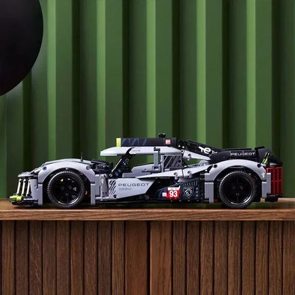 2023 New Technical Peugeoted 9X8 Mans Hybrid Hypercar Super Racing Car Building Blocks Sport car Brick Toys For Adult Kids Gifts