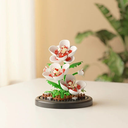 DIY MOC Flower Arrangement Dust Cover Tulip Rose Sunflower Plants Succulents Gardens Building Blocks Model Kids Sets Kits Toys - CADA BRICKS®