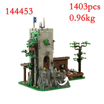 Spot MOC-134494 128617 137009 139581 itp. Średniowieczne domy budowlane Małe elementy konstrukcyjne klocki edukacyjne model zabawki