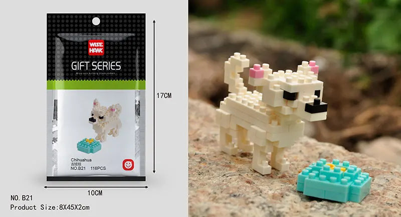 Mini Building Blocks 3D Animal  Diamond Model Micro Bricks Dog Cat Bird Moose Wolf Panda Macaw Toys For Children Birthday Gifts - CADA BRICKS®