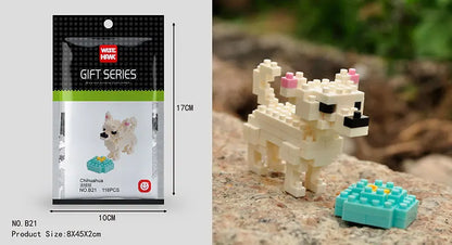 Mini Building Blocks 3D Animal  Diamond Model Micro Bricks Dog Cat Bird Moose Wolf Panda Macaw Toys For Children Birthday Gifts - CADA BRICKS®