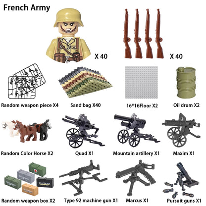 Military Building Blocks, Figures, Action Figures, Toys, Mini Dolls, Soldier Characters, Children's Toys, National Army Phalanx - CADA BRICKS®