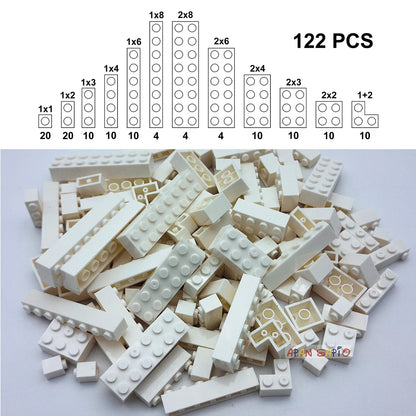 122pcs Thick Figures Bricks 12 Size DIY Building Blocks Educational Creative Size Compatible With 3001 Plastic Toys for Children - CADA BRICKS®