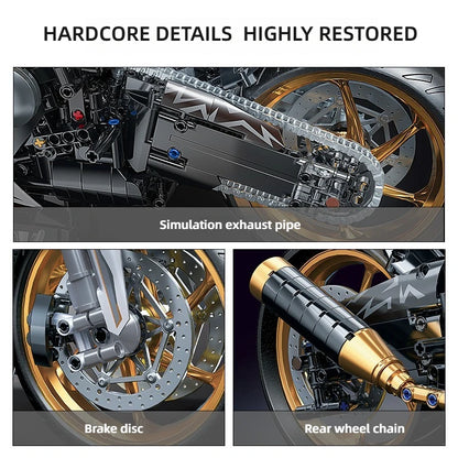 TOYLINX Alloy Motocykl Dekoracje na Pulpit 2045 SZTUK Wyścigowe Klocki Model Zabawki Dla Dzieci Boże Narodzenie Wielkanoc Świąteczny Prezent