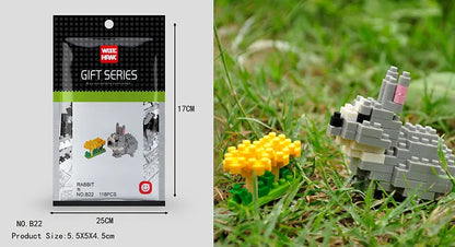 Mini Building Blocks 3D Animal  Diamond Model Micro Bricks Dog Cat Bird Moose Wolf Panda Macaw Toys For Children Birthday Gifts - CADA BRICKS®