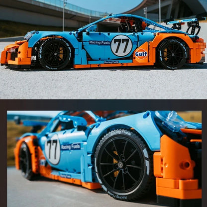 Nowe klasyczne samochody wyścigowe RSR Super Racing Modele samochodów sportowych Klocki Zestawy pojazdów Klocki techniczne Zabawki dla dzieci Prezenty dla dorosłych