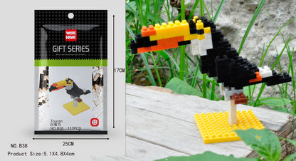 Mini Building Blocks 3D Animal  Diamond Model Micro Bricks Dog Cat Bird Moose Wolf Panda Macaw Toys For Children Birthday Gifts - CADA BRICKS®