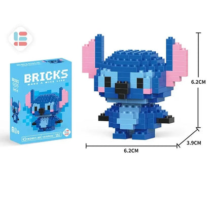 Disney LiLo Stitch Toys Building Blocks Pokeman Pikechu lega Anime Cartoon Character Model Building Blocks Toy for children Gift - CADA BRICKS®