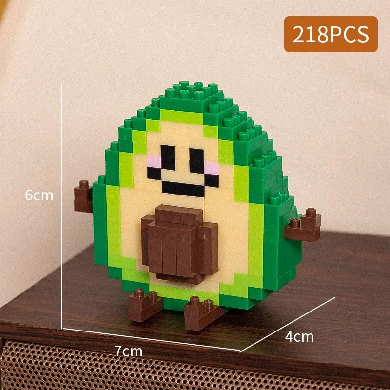 Food styling, mini building block toys, fruit stacking, desktop decoration, collection, collage, cute models, Christmas gifts - CADA BRICKS®