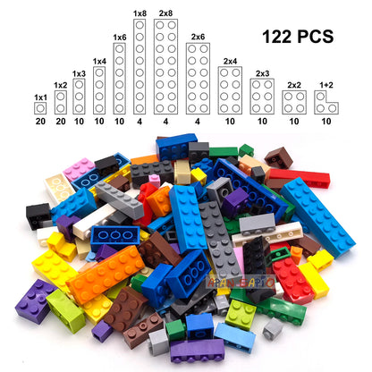 122pcs Thick Figures Bricks 12 Size DIY Building Blocks Educational Creative Size Compatible With 3001 Plastic Toys for Children - CADA BRICKS®