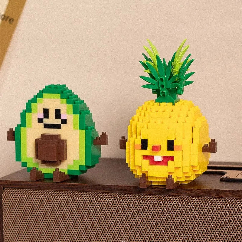 Food styling, mini building block toys, fruit stacking, desktop decoration, collection, collage, cute models, Christmas gifts - CADA BRICKS®