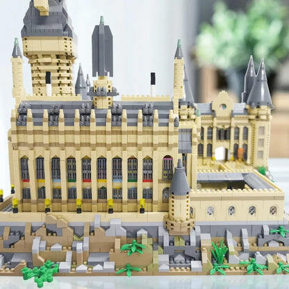 Mikro klocki Miasto Kreatywny średniowieczny magiczny zamek Seria Szkoła Architektura Pałac Model Klocki Prezenty Zabawki do montażu dla dzieci