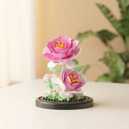 DIY MOC Flower Arrangement Dust Cover Tulip Rose Sunflower Plants Succulents Gardens Building Blocks Model Kids Sets Kits Toys - CADA BRICKS®