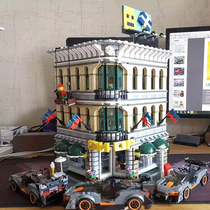 Creatoring Expert Brick Bank Detective's Assembly Square Model MOC Street View  Building Blocks Toys 10255 10251 10211 10185 - CADA BRICKS®