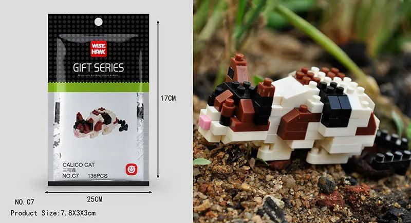 Mini Building Blocks 3D Animal  Diamond Model Micro Bricks Dog Cat Bird Moose Wolf Panda Macaw Toys For Children Birthday Gifts - CADA BRICKS®