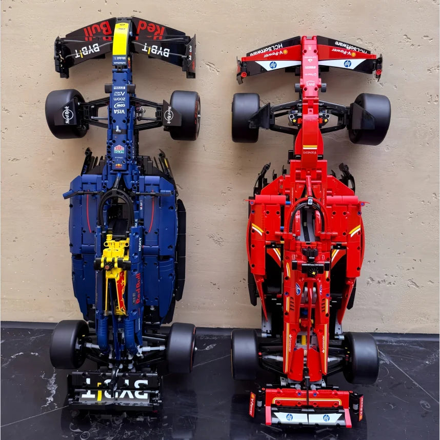 2025 New MINISO Disney F1 Racing Series Technical SF-24 42206 RaceCar RB 42207 Supercar Building Block Adult Car Birthday Gifs