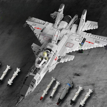 1186PCS Military Fighter Building Blocks J-15 Flying Shark Aircraft Building blocks Fighter Model Aircraft Toy Boy's Kids Gift - CADA BRICKS®